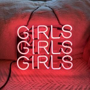 Pink Neon Sign “GIRLS GIRLS GIRLS”